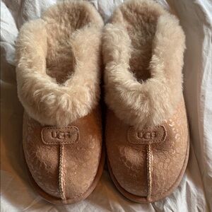 UGG Pink Sheepskin Slippers